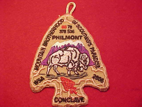 2006 W5A SECTION CONCLAVE PATCH, EVENT HOSTED BY LODGE 66 AT PHILMONT