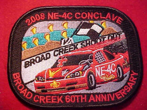 2008 NE4C SECTION CONCLAVE PATCH, BROAD CREEK, 60TH ANNIV.