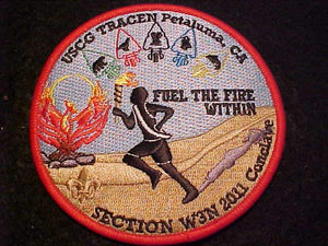 2011 W3N SECTION CONCLAVE PATCH, USCG TRACEN, PETALUMA, CA, NO BUTTON LOOP