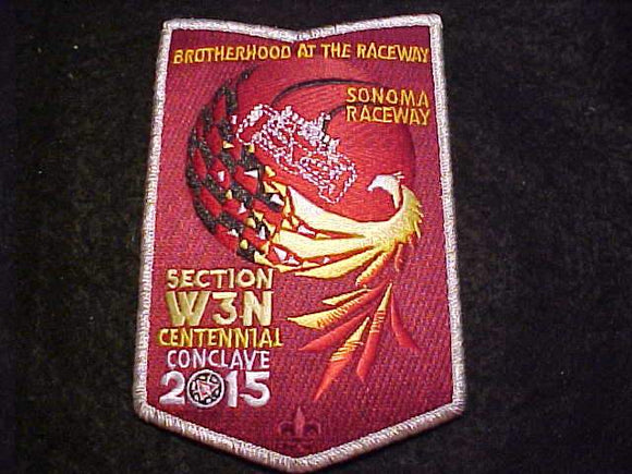 2015 W3N SECTION CONCLAVE PATCH, SONOMA RACEWAY, SMY BDR.