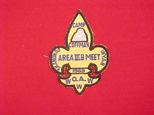 1969 AREA 3B MEET PATCH, HOST LODGE 256 SKANONDO INYAN, CAMP COFFMAN