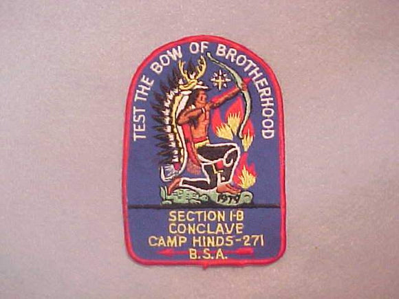 1979 SECTION NE1B CONCLAVE PATCH, CAMP HINDS, USED