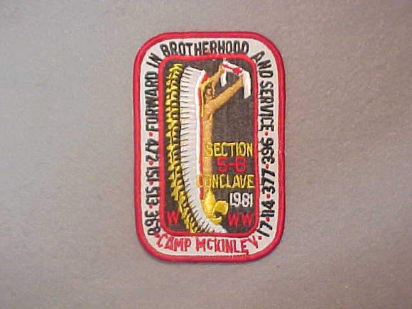 1981 SECTION C5B CONCLAVE PATCH, CAMP MCKINLEY