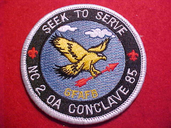 1985 PATCH, SECTION NC2 CONCLAVE, GFAGB HOST