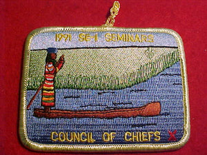 1991 PATCH, SECTION SE-1 SEMINARS, COUNCIL OF CHIEFS