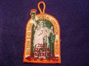 2003 PATCH, SECTION S-4S VIGIL ORDEAL LUNCHEON