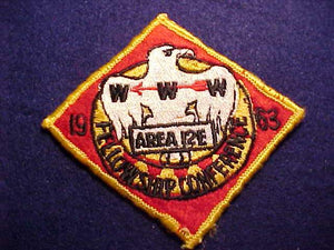 1963 PATCH, 12E AREA FELLOWSHIP CONFERENCE, USED