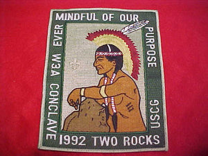 1992 SECTION W3A CONCLAVE JACKET PATCH,5 1/4" X 6 3/4"