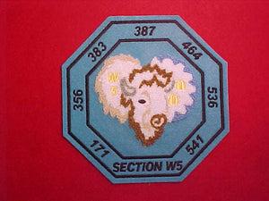 SECTION W5 CHENILLE PATCH, NO DATE