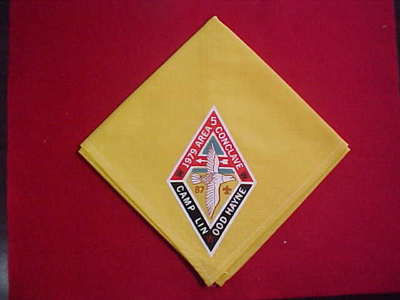 1979 SECTION SE5 CONCLAVE NECKERCHIEF, CAMP LINWOOD HAYNE, HOST LODGE 87 BOBWHITE