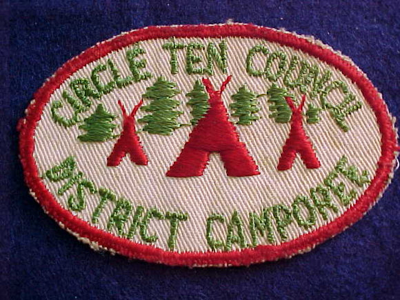 1940'S, CIRCLE TEN COUNCIL DISTRICT CAMPOREE, USED