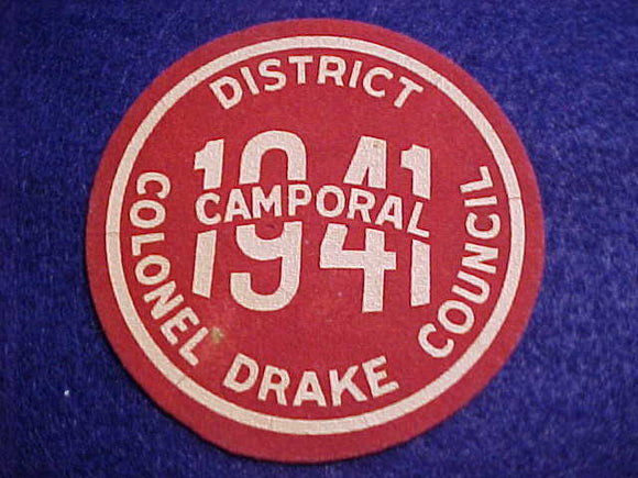1941 COLONEL DRAKE C. COMPOSITE PATCH, CAMPORAL, MINT
