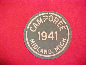 1941 MIDLAND,MICH CAMPOREE,SILKSCREENED ON FELT
