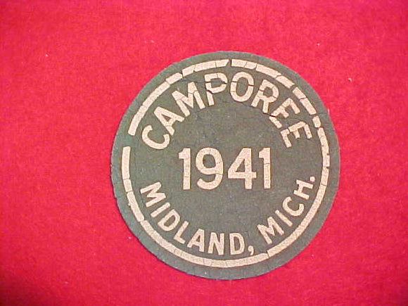 1941 MIDLAND,MICH CAMPOREE,SILKSCREENED ON FELT