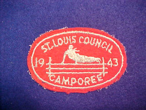 1943 ST LOUIS COUNCIL CAMPOREE,USED,VG