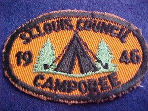 1946 ACTIVITY PATCH, ST. LOUIS C. CAMPOREE, USED