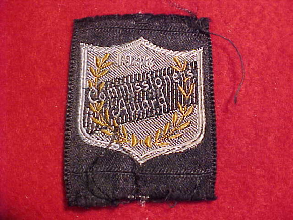 1946 PATCH, COMMISSIONER'S AWARD, WOVEN