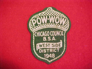 1948 CHICAGO COUNCIL,WEST SIDE DISTRICT POW-WOW,FELT