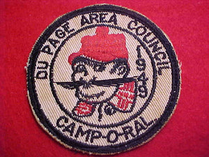 1949 ACTIVITY PATCH, DU PAGE A. C. CAMP-O-RAL, USED