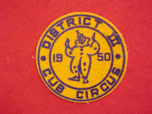1950 DISTRICT III CUB CIRCUS, FELT