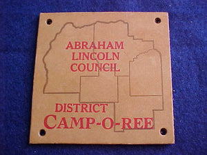1950'S, ABRAHAM LINCOLN COUNCIL DISTRICT CAMPOREE, LEATHER