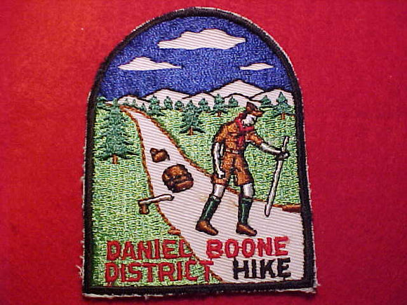 1950'S ACTIVITY PATCH, CENTRAL INDIANA COUNCIL, DANIEL BOONE DISTSRICT HIKE