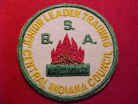 1950'S ACTIVITY PATCH, CENTRAL INDIANA COUNCIL, JUNIOR LEADER TRAINING