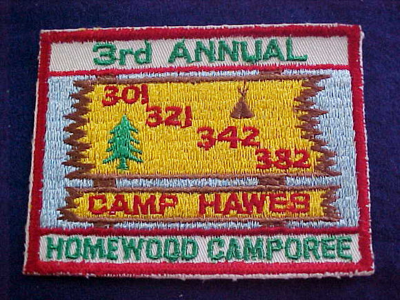 1950'S, CAMP HAWES, HOMEWOOD CAMPOREE, 3rd ANNUAL