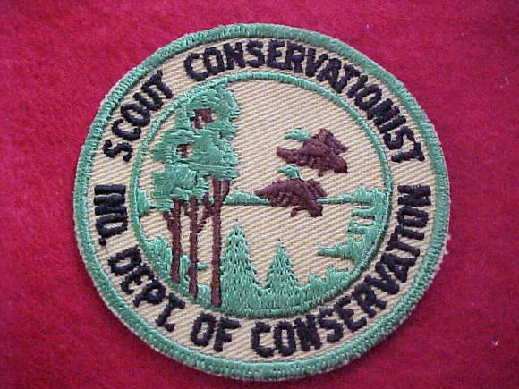 1950'S, SCOUT CONSERVATIONIST, INDIANA DEPT. OF CONSERVATION