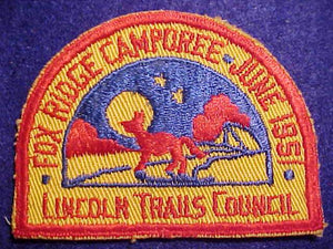 1951 LINCOLN TRAILS C., FOX RIDGE CAMPOREE, USED