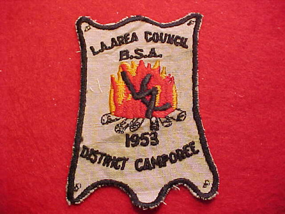 1953, L. A. AREA COUNCIL, DISTRICT CAMPOREE, USED