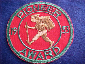 1953, PIONEER AWARD
