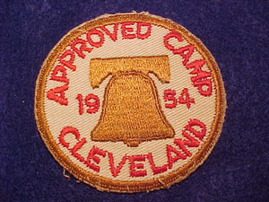 1954 PATCH, CLEVELAND APPROVED CAMP