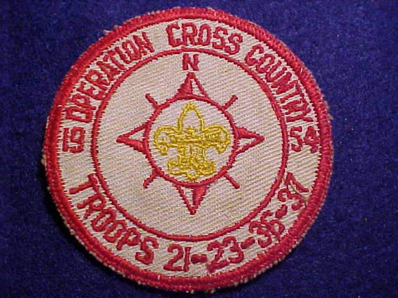 1954 OPERATION CROSS COUNTRY, TROOPS 21-23-36-37, USED
