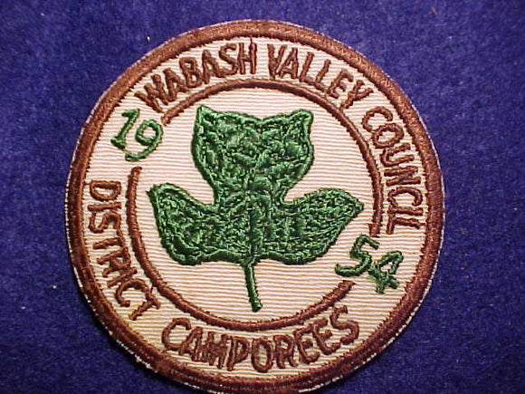 1954 WABASH VALLEY C. DISTRICT CAMPOREES