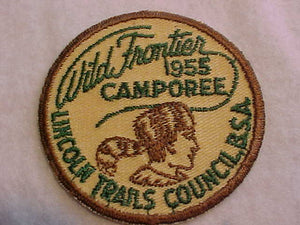 1955, LINCOLN TRAILS COUNCIL, WILD FRONTIER COUNCIL CAMPOREE