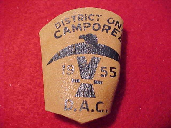 1955 N/C SLIIDE, DETROIT AREA COUNCIL, DISTRICT ONE CAMPOREE, LEATHER