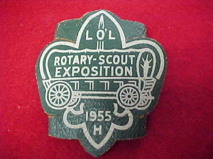 1955 N/C SLIDE, ROTARY SCOUT EXPOSITION, LEATHER