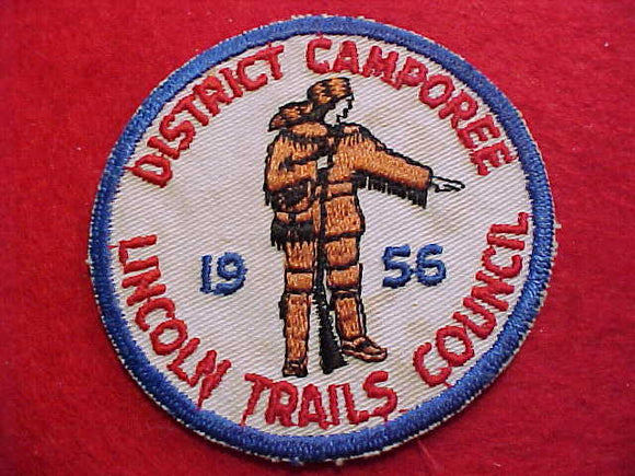 1956, LINCOLN TRAILS COUNCIL, DISTRICT CAMPOREE, SLIGHT STAINS