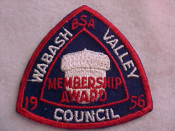 1956, WABASH VALLEY COUNCIL MEMBERSHIP AWARD