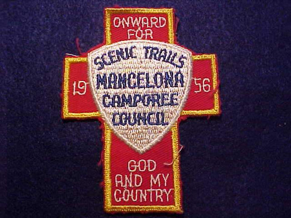 1956 ACTIVITY PATCH, SCENIC TRAILS COUNCIL, MANCELONA CAMPOREE