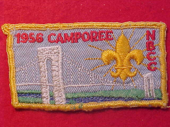 1956 PATCH, NORTH BERGEN COUNTY COUNCIL CAMPOREE, USED