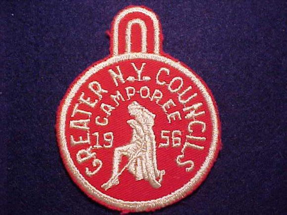 1956 GREATER N. Y. COUNCILS CAMPOREE, WHITE BDR. & LETTERS