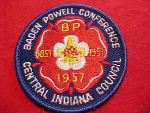 1957, CENTRAL INDIANA COUNCIL, BADEN POWELL CONFERENCE