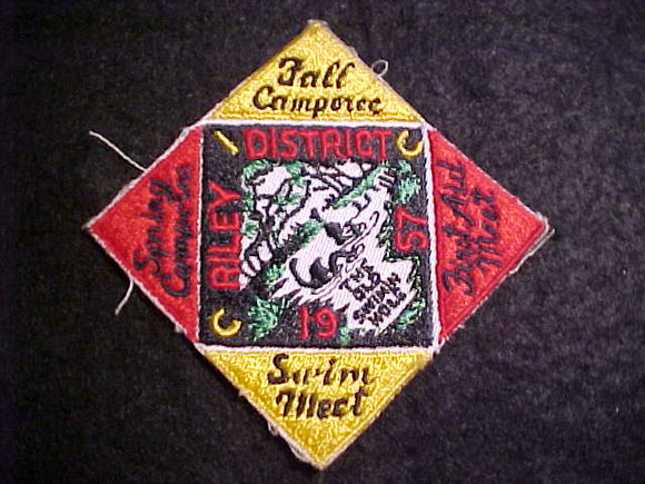 1957 ACTIVITY PATCH, CENTRAL INDIANA COUNCIL, RILEY DISTRICT EVENTS