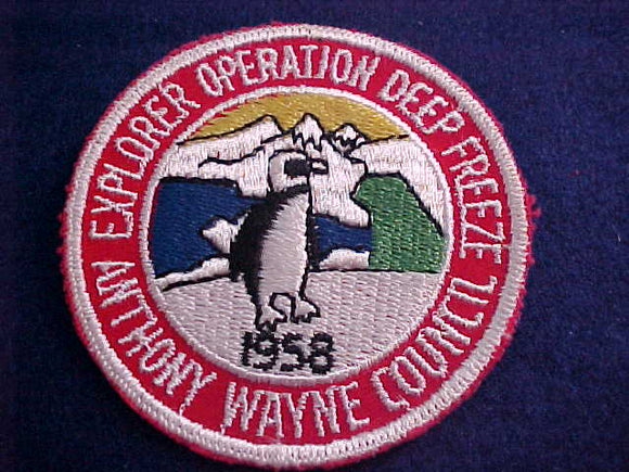 1958 ACTIVITY PATCH, ANTHONY WAYNE C., EXPLORER OPERATION DEEP FREEZE