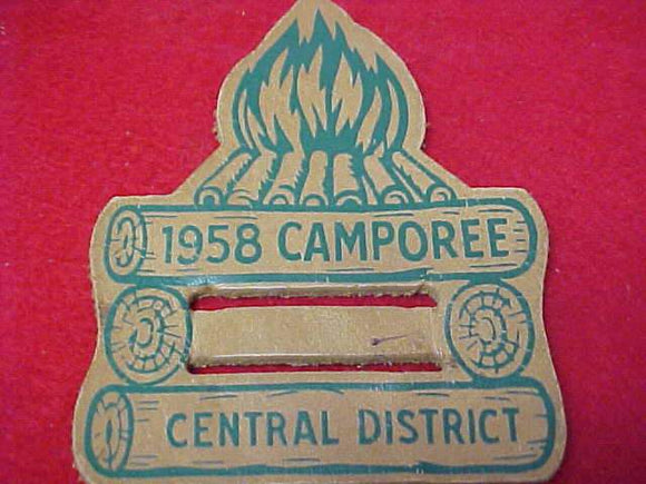 1958 N/C SLIDE, CENTRAL DISTRICT CAMPOREE, LEATHER