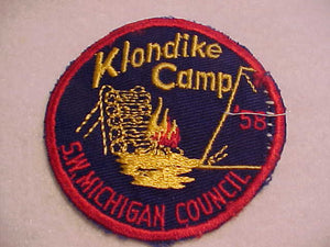 1958 PATCH, SOUTHWEST MICHIGAN C., KLONDIKE CAMP, USED
