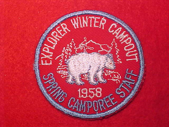 1958 EXPLORER WINTER CAMPOUT, SPRING CAMPOREE STAFF