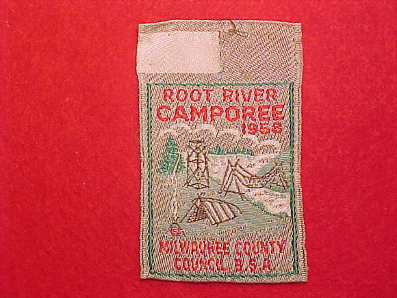 1958 ROOT RIVER CAMPOREE, MILWAUKEE COUNTY COUNCIL, WOVEN, USED